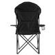 aerial view a black hampton xl folding outdoor camping chair, image 1 of 5