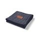 aerial view a heather navy leeman trellis knit blanket, image 1 of 6