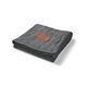 aerial view a charcoal heather leeman trellis knit blanket, image 1 of 6