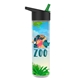 a black-with-green-spout the chiller full color paper insert wrap - 16 oz insulated bottle with flip straw lid