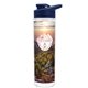 a navy blue the chiller full color wrap - 16 oz insulated bottle with drink thru lid