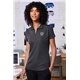 a group of port authority(r) womens pinpoint mesh zip polo