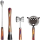 aerial view a multi-color baltique(r) marrakesh 4- pc bar tool set, image 1 of 5