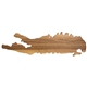 aerial view a wood rock branch(r) origins series long island state shaped wood serving and cutting board, image 1 of 4
