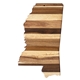 aerial view a wood rock branch(r) shiplap series mississippi state shaped wood serving and cutting board, image 1 of 3