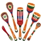 aerial view a multi-color baltique(r) marrakesh collection 7- piece cooking utensil set, image 1 of 4