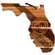aerial view a wood rock branch(r) origins series florida state shaped wood serving and cutting board, image 1 of 2