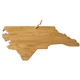 aerial view a multi-color north carolina state shaped serving and cutting board with artwork by summer stokes, image 1 of 3