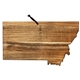 aerial view a wood rock branch(r) origins series montana state shaped cutting and serving board, image 1 of 4