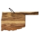 aerial view a wood rock branch(r) origins series oklahoma state shaped cutting and serving board, image 1 of 4