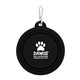 a black portable collapsible pet bowl