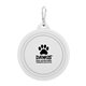 a white portable collapsible pet bowl