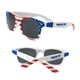 a white/red/blue patriotic sunglasses