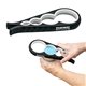 a black handle with white grip custom jar openers