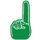 a kelly green 354 14 foam finger cheering hand