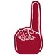 a maroon 202 14 foam finger cheering hand