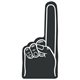 a black 16 large foam finger cheering hand