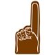 a brown 499 16 large foam finger cheering hand