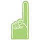 a lime green 367 16 large foam cheering hand