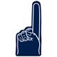 a navy 289 16 large foam finger cheering hand