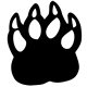 a black foam cat claw mitt