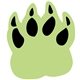 a lime green 367 foam cat claw mitt