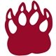 a maroon 202 foam cat claw mitt