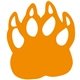 a orange 021 foam cat claw mitt