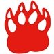 a red 485 foam cat claw mitt