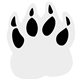 a white foam cat claw mitt