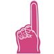 a hot pink 226 18 giant foam number one finger