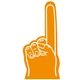 a orange 021 18 giant foam number one finger