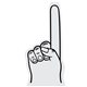 a white 18 giant foam number one finger