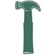 a dark green 342 novelty foam hammer cheering waver