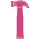 a hot pink 226 novelty foam hammer cheering waver