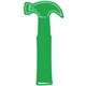 a kelly green 354 novelty foam hammer cheering waver