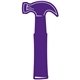 a purple 2597 novelty foam hammer cheering waver