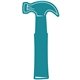 a teal 321 novelty foam hammer cheering waver