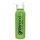 aerial view a metallic lime green bottle & white lid terrain - 24 oz metalike bottle with flip straw lid, image 1 of 2