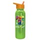 a orange lid & metallic lime green bottle terrain - 24 oz metalike bottle with flip straw lid and digital imprint