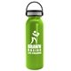 a black with gray trim lid & metallic lime green bottle terrain - 24 oz metalike bottle with ez grip lid