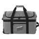aerial view a graphite graphite recycled wheeled duffle bag, image 1 of 10