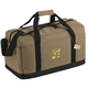 aerial view a brown nbn recycled utility duffle bag, image 1 of 8