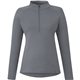 aerial view a steel grey (945) womens evans eco knit performance half zip, image 1 of 8