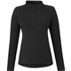aerial view a black (995) womens evans eco knit performance half zip, image 1 of 10
