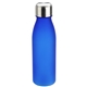 aerial view a frosted blue 24 oz frosted tritan water bottle, image 1 of 2
