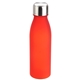 aerial view a frosted red 24 oz frosted tritan water bottle, image 1 of 2