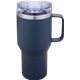 aerial view a navy blue 30 oz urban peak(r) harbor trail vacuum camp mug, image 1 of 3