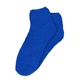 aerial view a royal blue soft and fuzzy feet fun sock, image 1 of 7