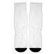 aerial view a white sporty color sublimation low - cut ankle socks in mens womens size, image 1 of 8